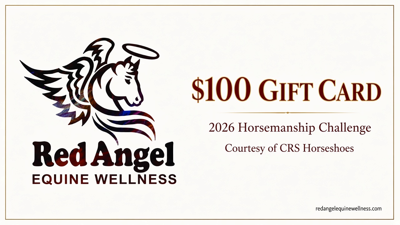 Red Angel Equine Wellness $100 gift card, courtesy of CRS Horseshoes